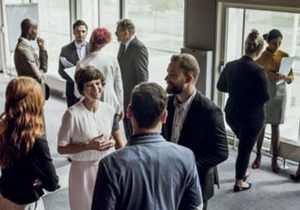 business-people-on-a-conference-lucky-leaf-expo-concept